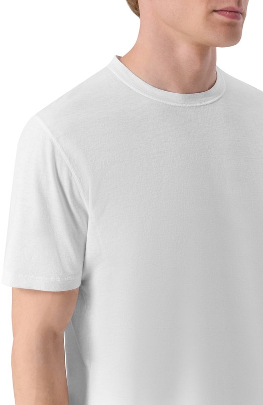 Футболка из хлопка и кашемира Kiton UMK073405 Белый  UMK073405 Фото 5