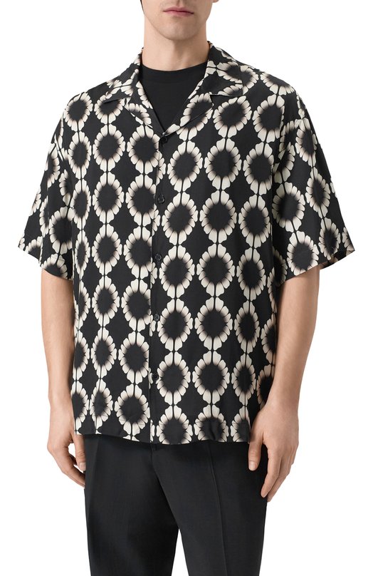 Рубашка из вискозы Laneus S6LAMASI076 Чёрный  S6LAMASI076 Фото 3