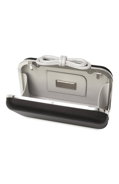 Клатч double bow small MACH & MACH черного цвета по цене 138500 руб., арт. MMCB-BG0002-CRP-BLK, фото 5 Клатч double bow small MACH & MACH, арт. MMCB-BG0002-CRP-BLK, фото 5