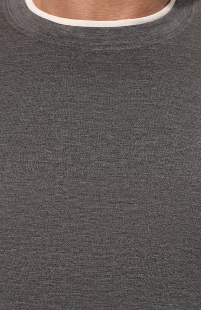 Футболка из шелка и хлопка BRUNELLO CUCINELLI, арт. MH8367427, фото 5