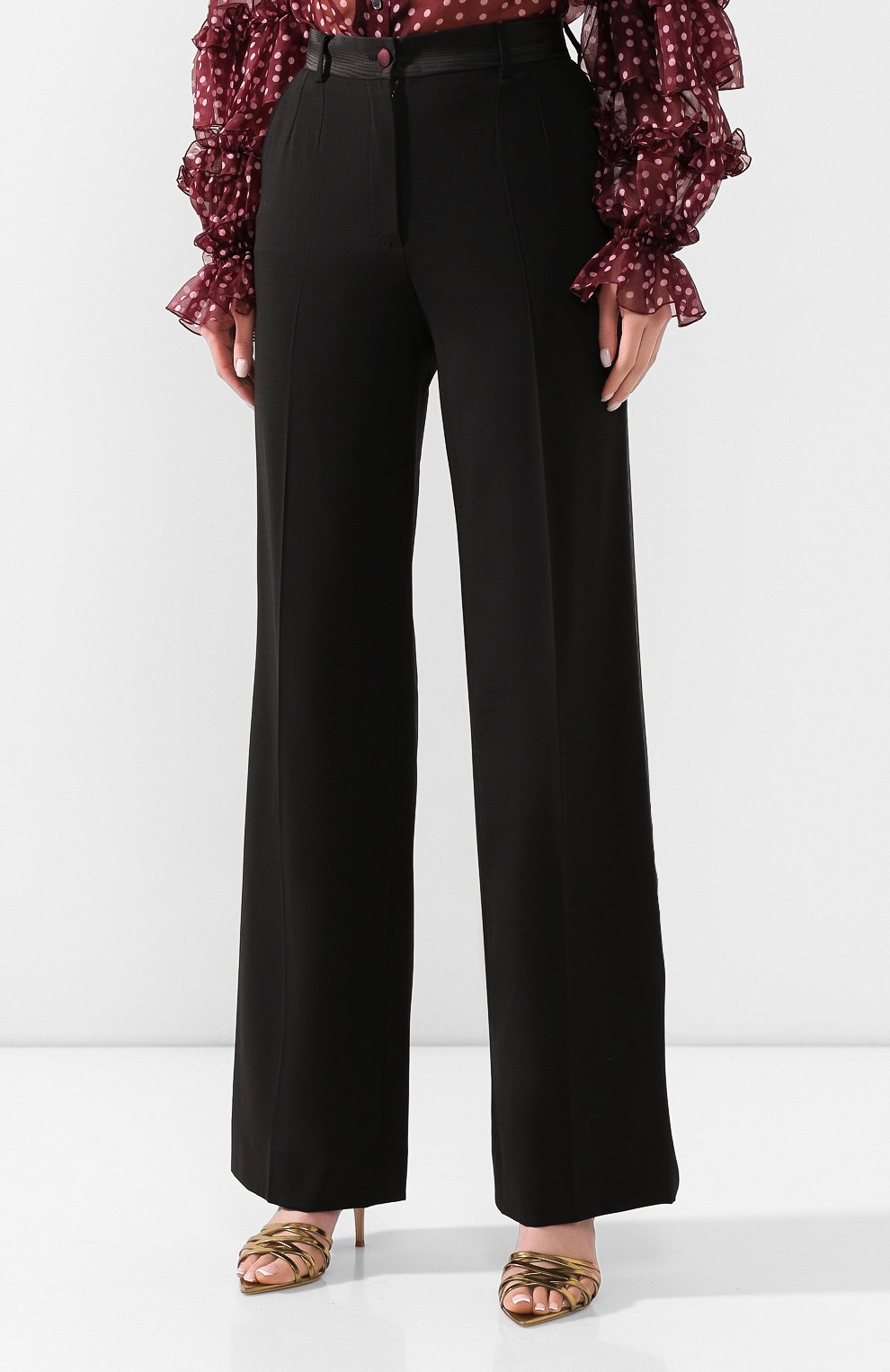 Шерстяные брюки DOLCE & GABBANA, арт. FTBQRT/FUBAJ, фото 3