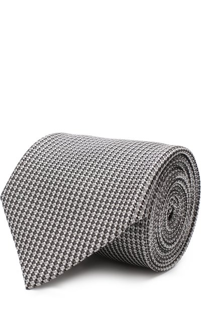 Мужской шелковый галстук с узором BRIONI, арт. 061D00/0740C