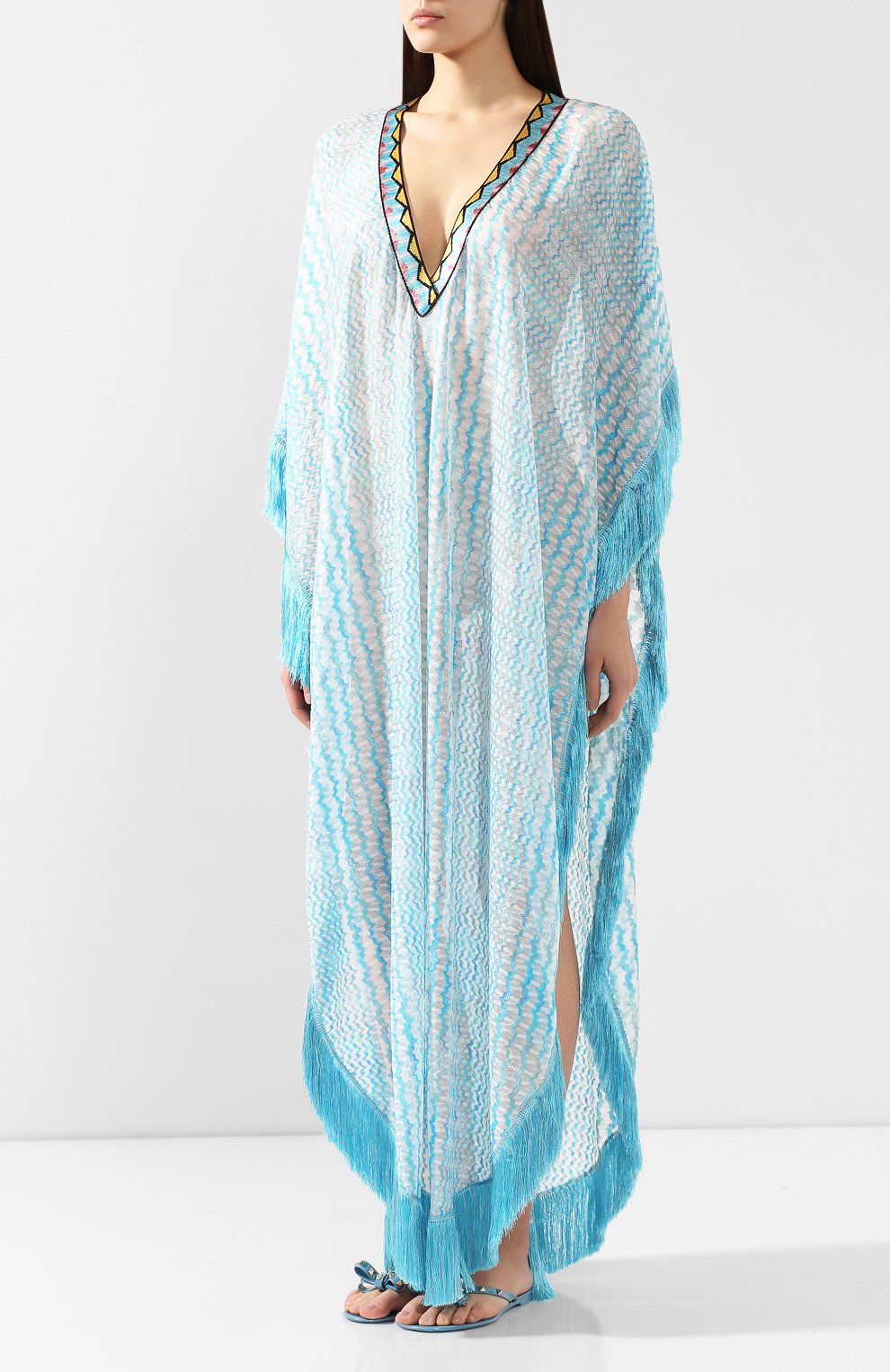 Туника MISSONI голубого цвета по цене 88900 руб., арт. MMG00025/BR003Z, фото 3 Туника MISSONI, арт. MMG00025/BR003Z, фото 3
