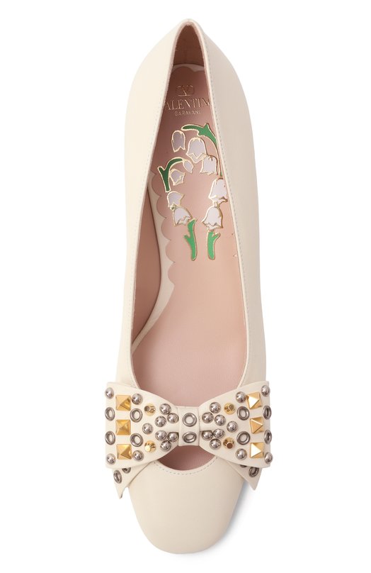 Кожаные туфли Bowow Valentino 7W2S0LB5/ETL Кремовый  7W2S0LB5/ETL Фото 6