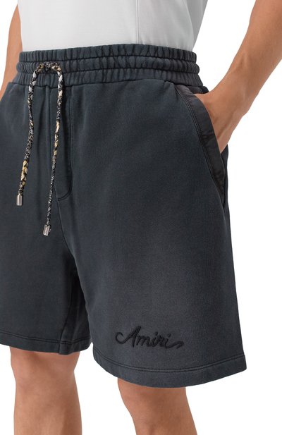 Хлопковые шорты AMIRI темно-серого цвета по цене 88800 руб., арт. AMJYSH1044, фото 5 Хлопковые шорты AMIRI, арт. AMJYSH1044, фото 5