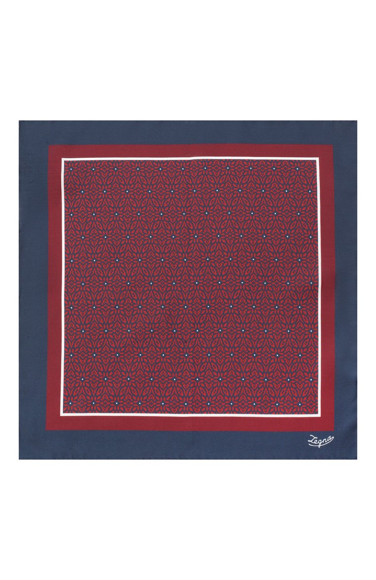 Мужской платок из хлопка и шелка ZEGNA бордового цвета, арт. Z8J16/38B | Фото 3 (Материал: Хлопок, Текстиль, Шелк; Нос: Не проставлено)