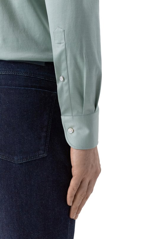 Хлопковая сорочка MVST M25.1MW.B415/1628-JERSEY (INTERL0CK) Зелёный  M25.1MW.B415/1628-JERSEY (INTERL0CK) Фото 5