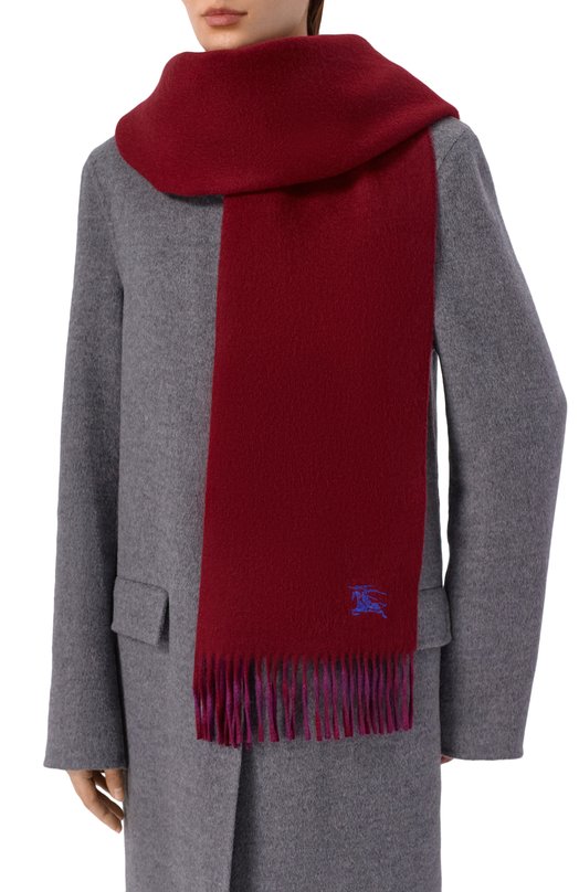 Кашемировый шарф Burberry 8110014 Бордовый  8110014 Фото 2