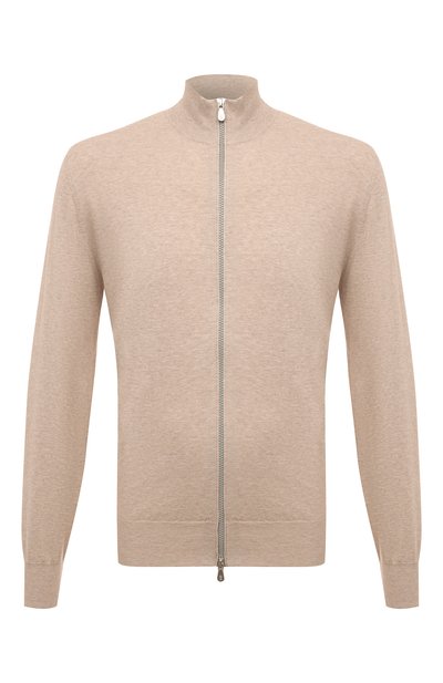 Хлопковый кардиган BRUNELLO CUCINELLI бежевого цвета по цене 115000 руб., арт. M2900106, фото 1 Хлопковый кардиган BRUNELLO CUCINELLI, арт. M2900106, фото 1