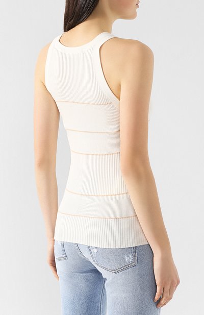 Топ из смеси шелка и кашемира PROENZA SCHOULER белого цвета по цене 37600 руб., арт. R1917174-KS038, фото 4 Топ из смеси шелка и кашемира PROENZA SCHOULER, арт. R1917174-KS038, фото 4