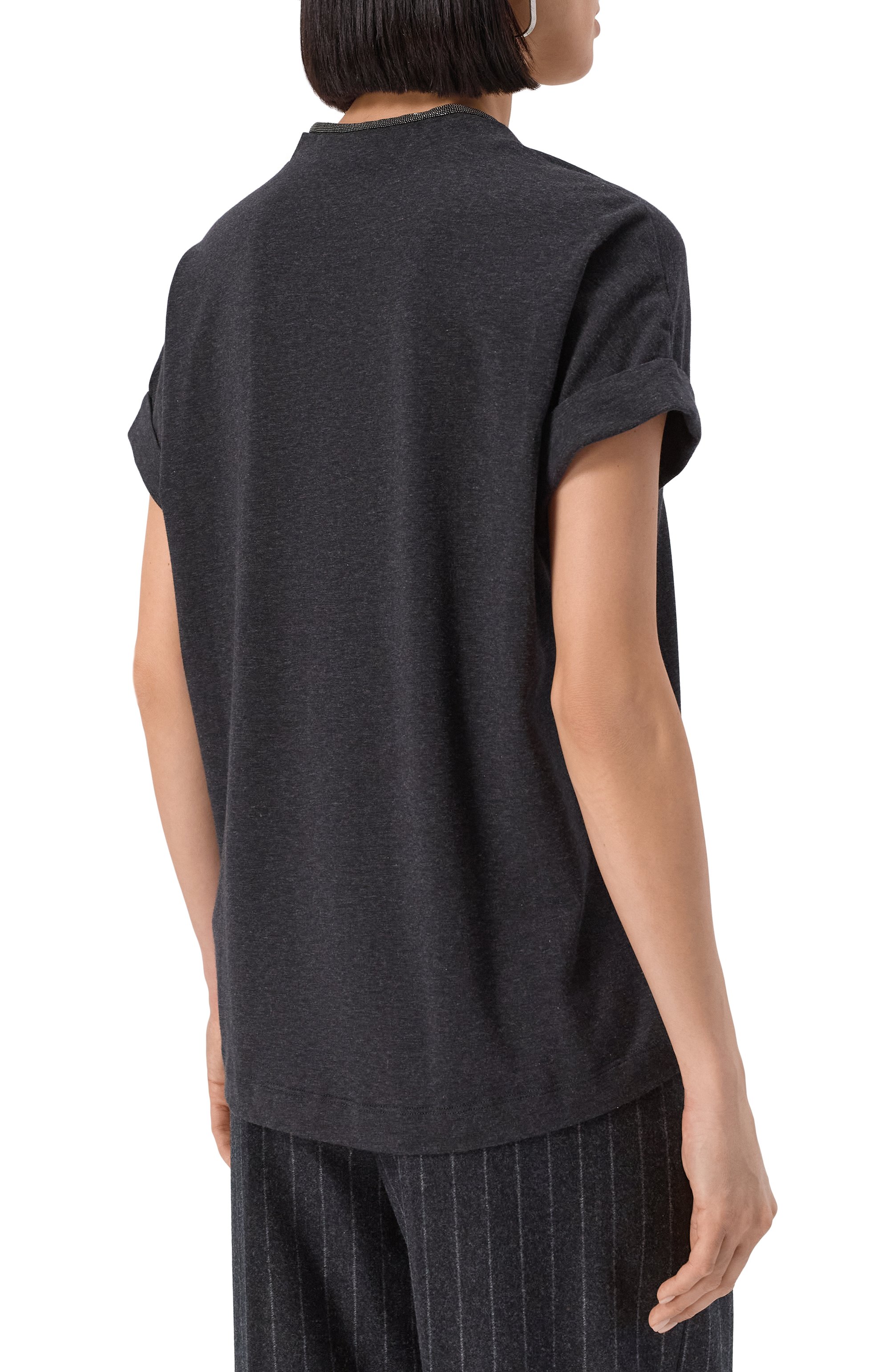 Хлопковая футболка BRUNELLO CUCINELLI, арт. MPT18BD222, фото 4