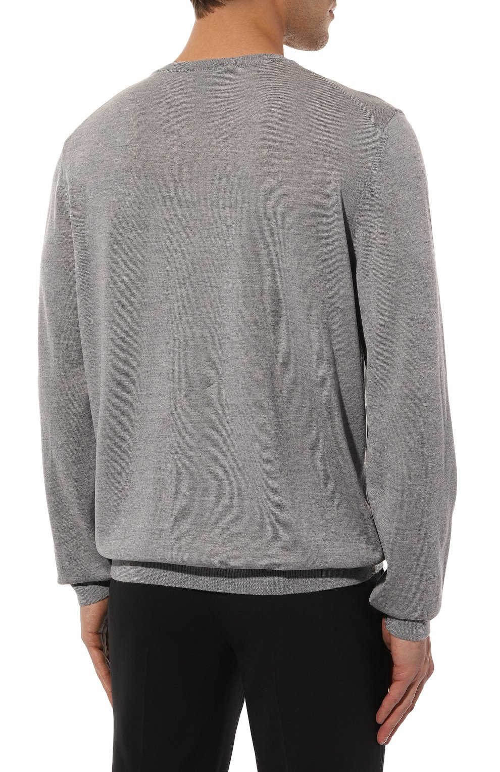 Шерстяной джемпер BOSS серого цвета по цене 20950 руб., арт. 50468239, фото 4 Шерстяной джемпер BOSS, арт. 50468239, фото 4