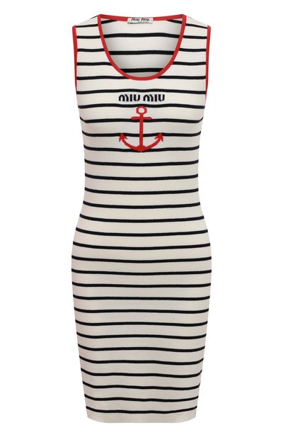 Женское хлопковое платье MIU MIU, арт. MMA711-1Y6F-F0009