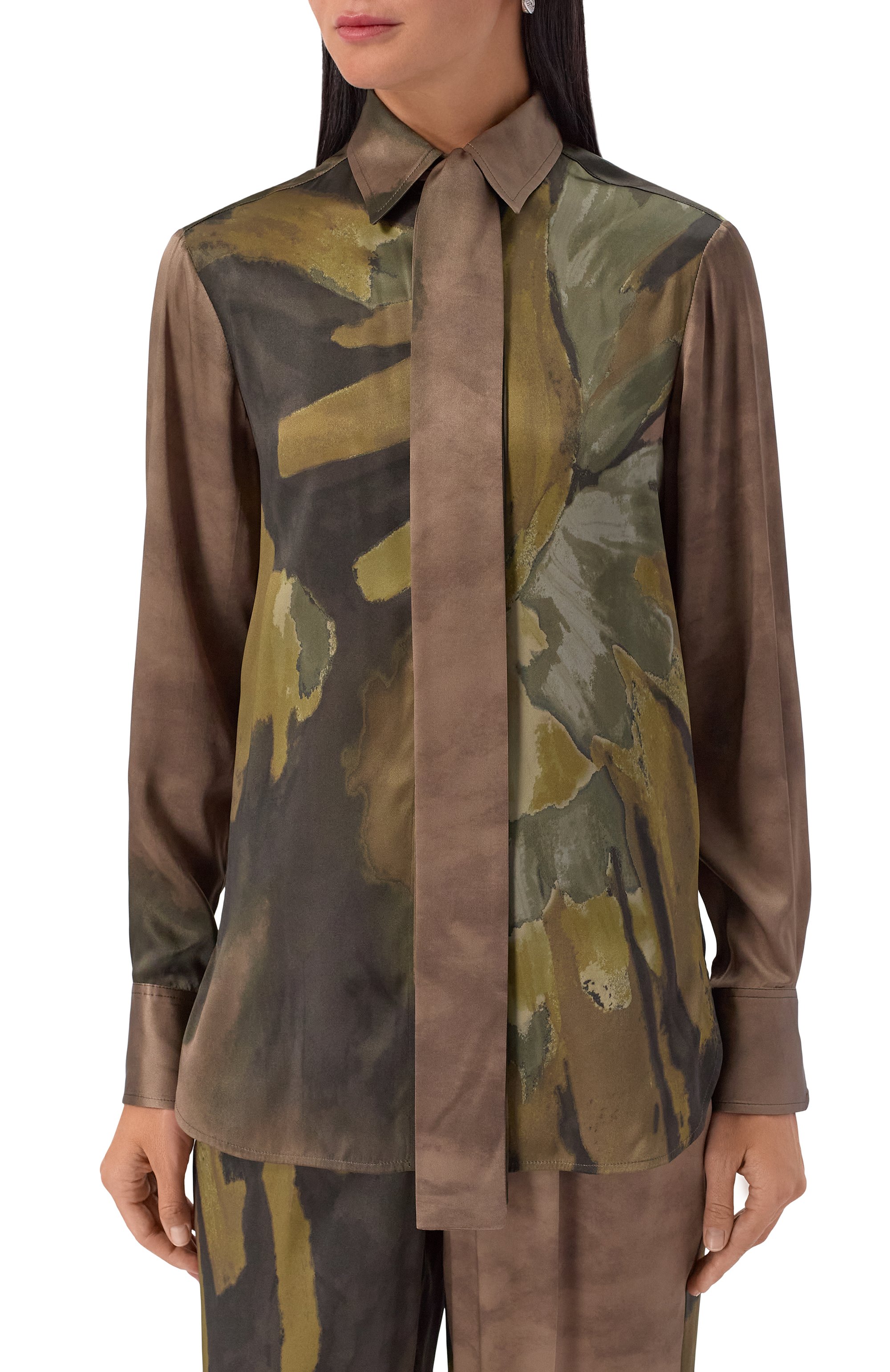 Атласная блузка KITON, арт. D48407, фото 3