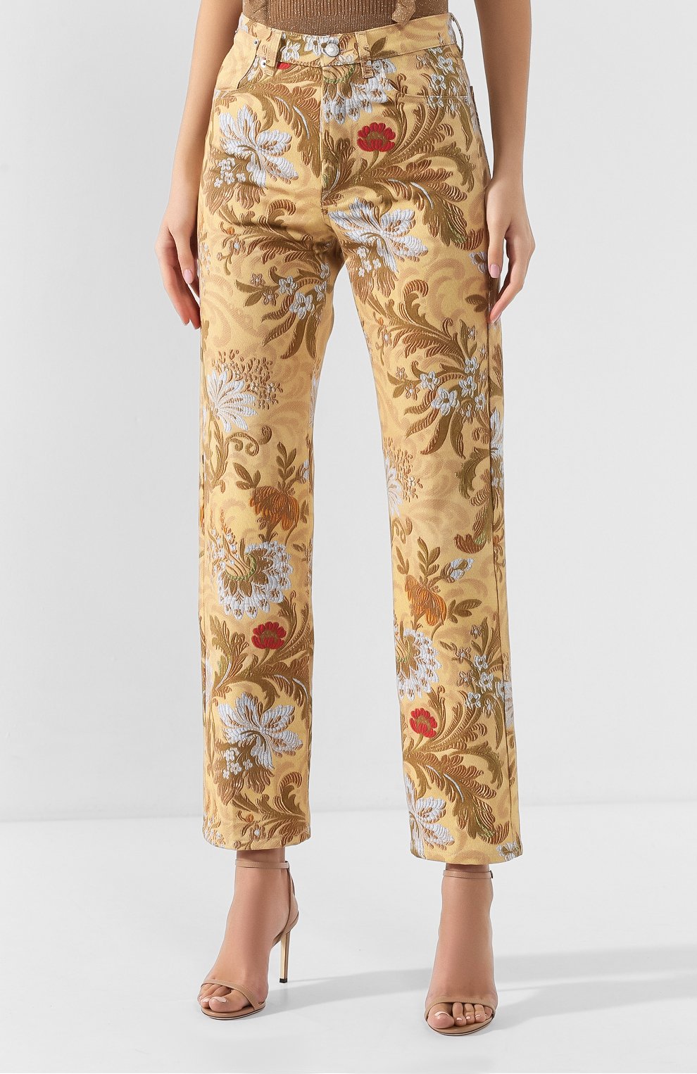 Джинсы DRIES VAN NOTEN бежевого цвета по цене 54950 руб., арт. 201-12414-9427, фото 3 Джинсы DRIES VAN NOTEN, арт. 201-12414-9427, фото 3