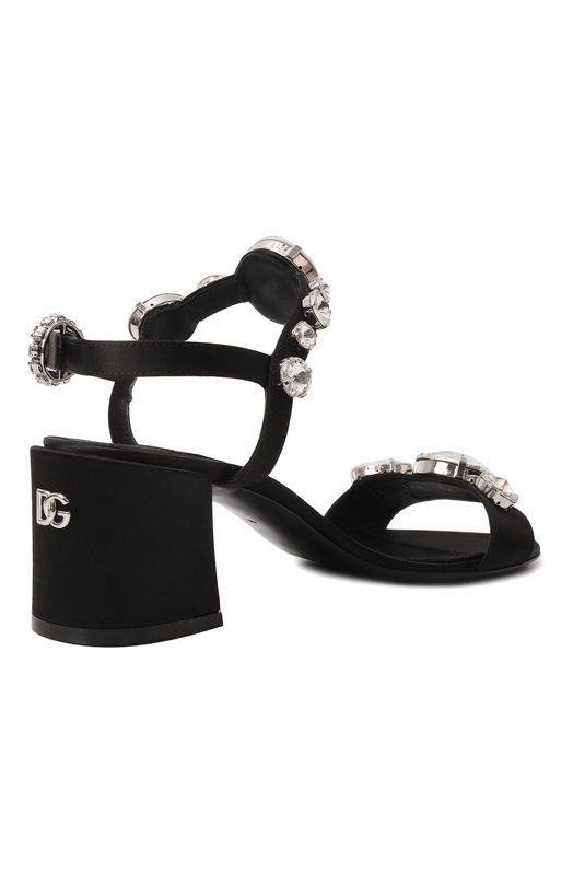 Текстильные босоножки Keira 60 Dolce & Gabbana CR1801/A9T43 Чёрный  CR1801/A9T43 Фото 5