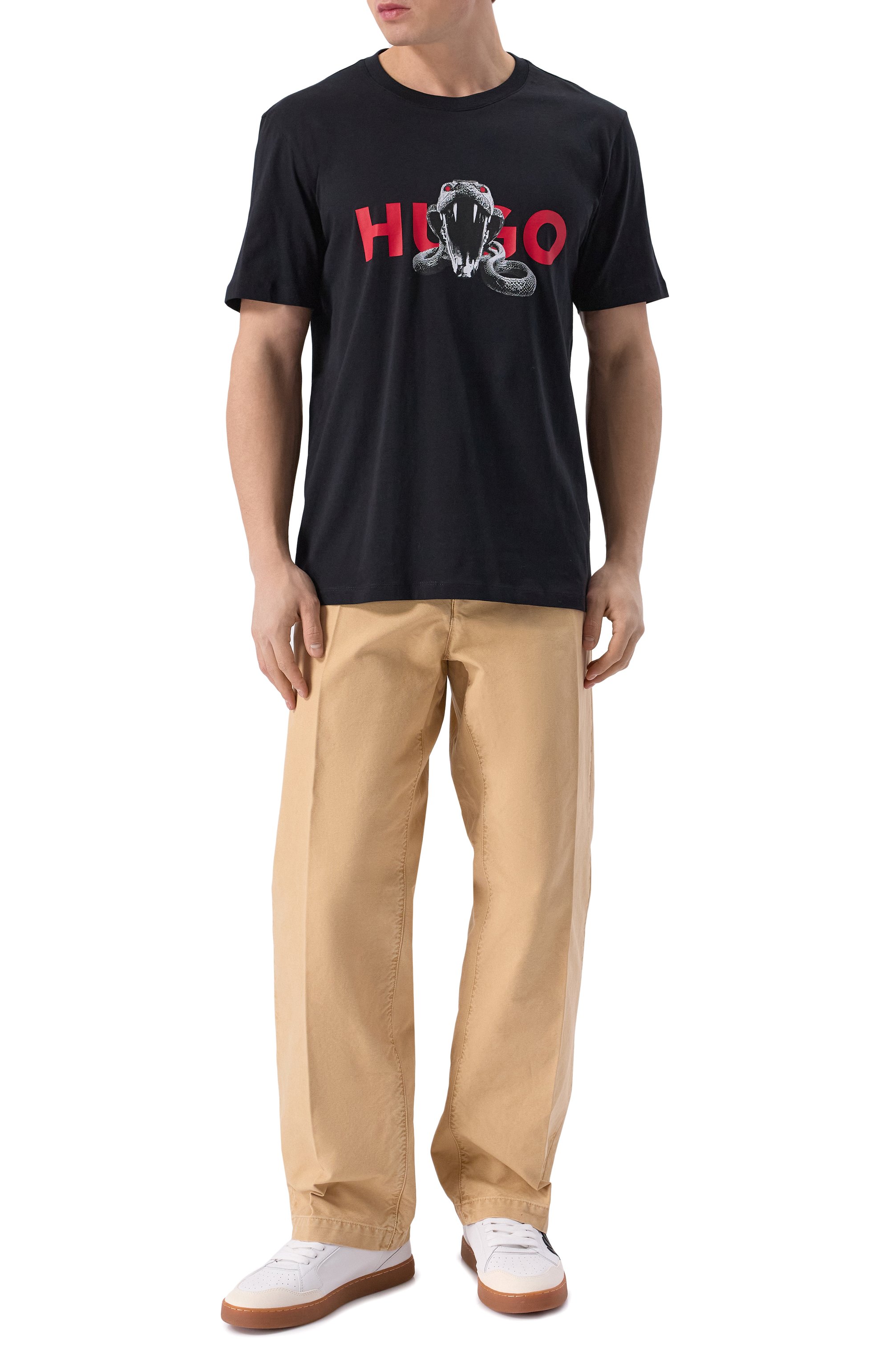 Хлопковая футболка HUGO, арт. 50530607, фото 2