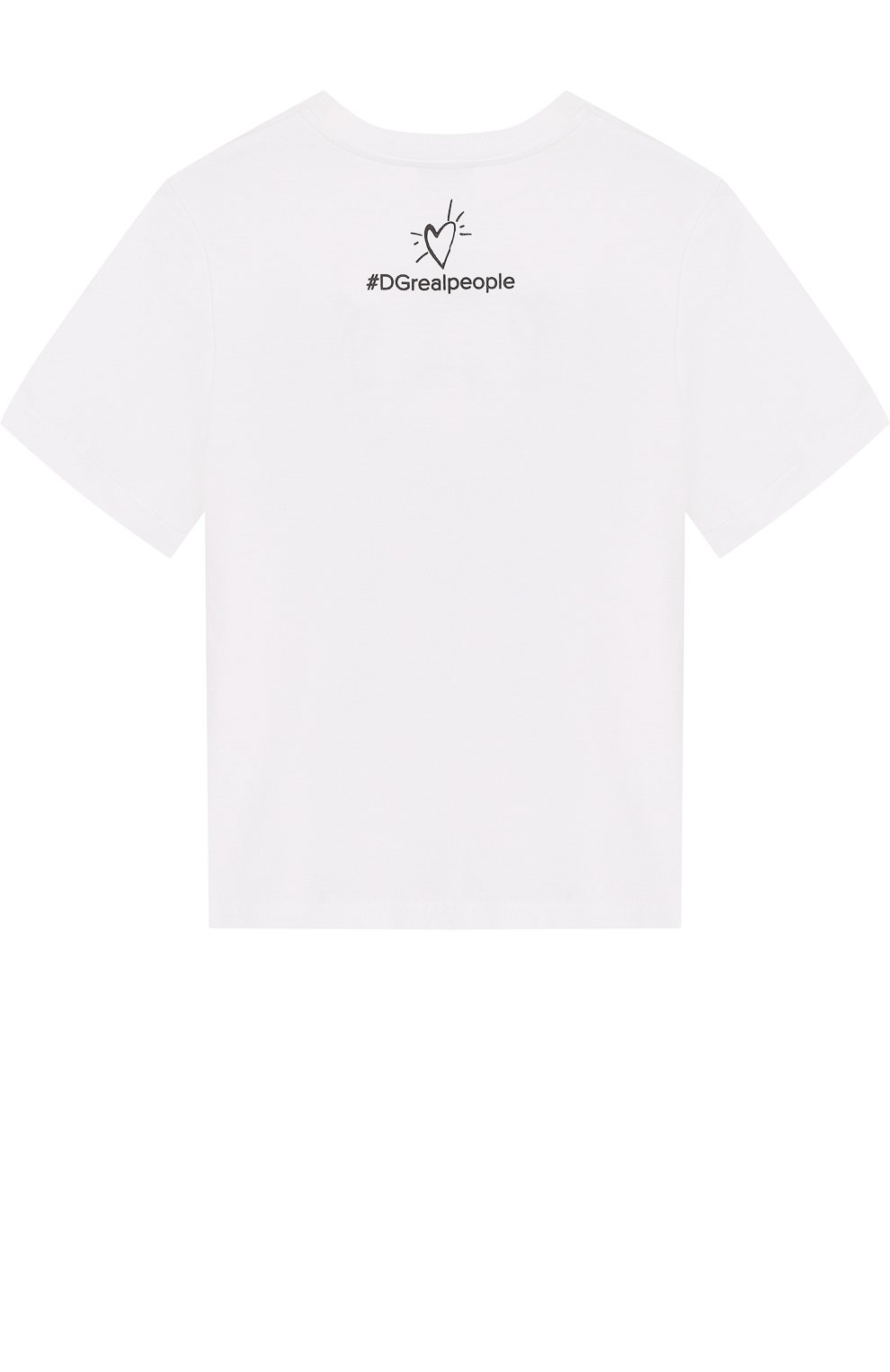 Хлопковая футболка с принтом и пайетками DOLCE & GABBANA, арт. L5JTAE/G7MWX/2-6, фото 2