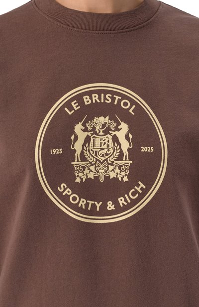 Хлопковый свитшот sporty & rich x le bristol paris SPORTY AND RICH, арт. ST071517618BR03, фото 5