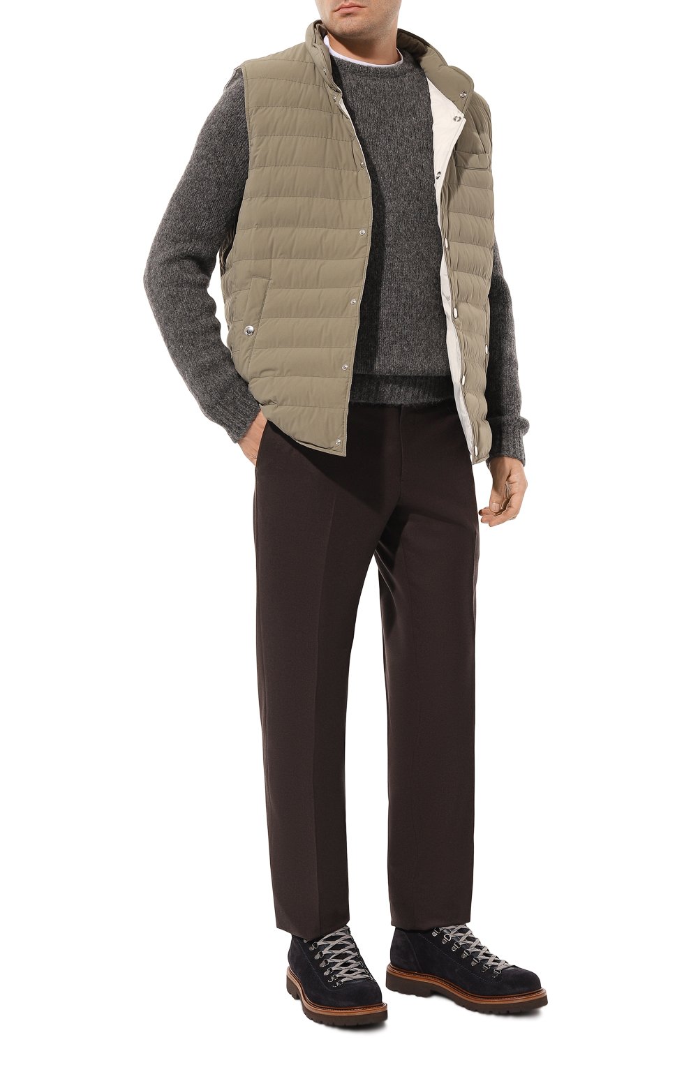 Замшевые хайкеры mountain BRUNELLO CUCINELLI темно-синего цвета по цене 138000 руб., арт. MZUPEB2208, фото 2 Замшевые хайкеры mountain BRUNELLO CUCINELLI, арт. MZUPEB2208, фото 2