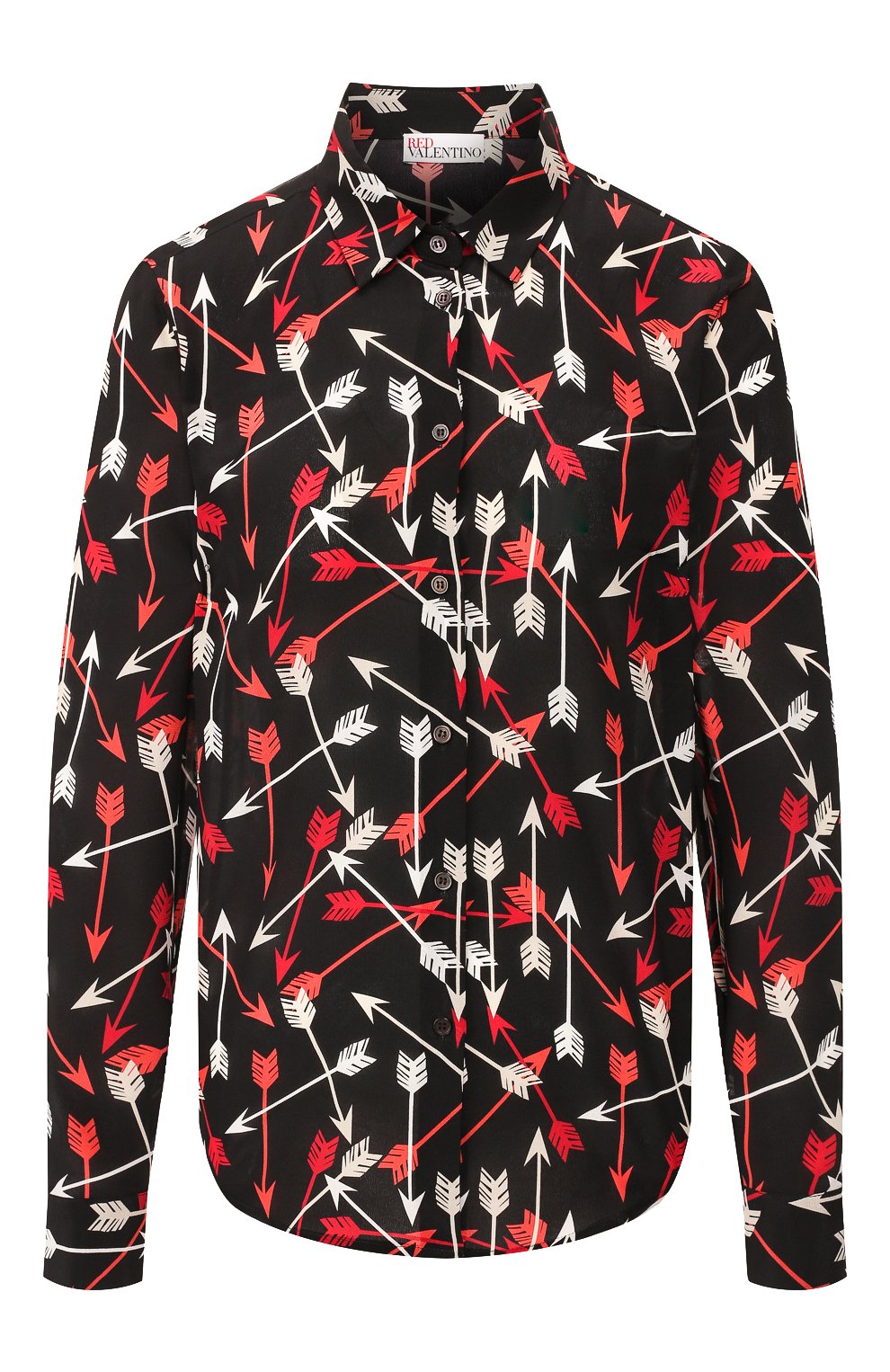 Шелковая рубашка REDVALENTINO разноцветного цвета по цене 39300 руб., арт. SR3ABA97/49S, фото 1 Шелковая рубашка REDVALENTINO, арт. SR3ABA97/49S, фото 1