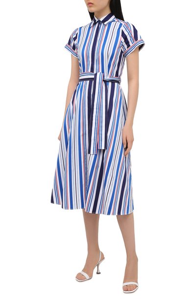 Хлопковое платье LORO PIANA синего цвета по цене 206000 руб., арт. FAL7088, фото 3 Хлопковое платье LORO PIANA, арт. FAL7088, фото 3