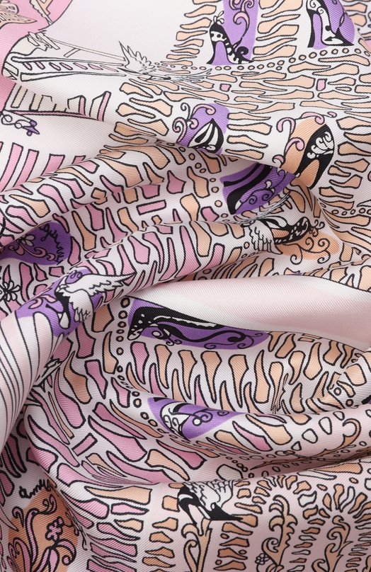 Шелковый платок Ferragamo 311595/999 Розовый  311595/999 Фото 3