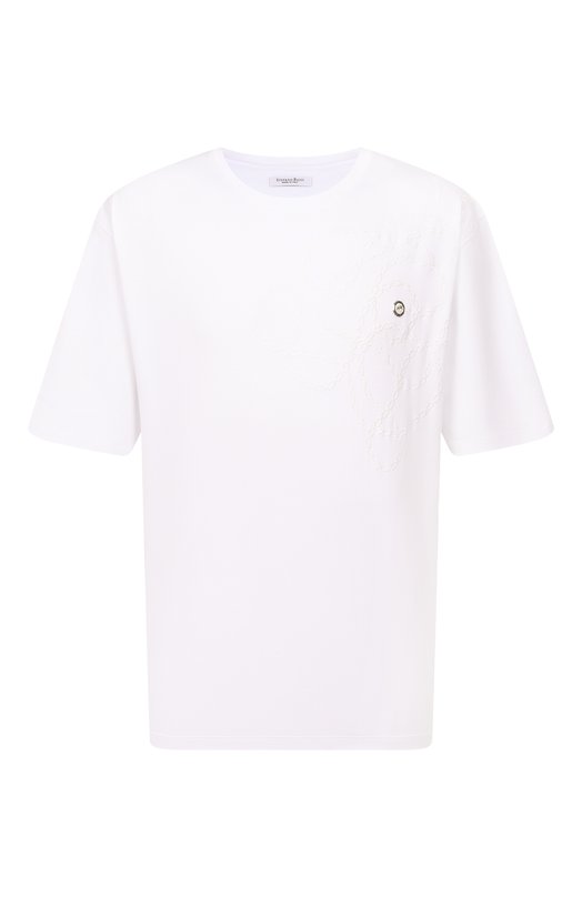 Хлопковая футболка Stefano Ricci MNH6105080/LUXT Белый MNH6105080/LUXT