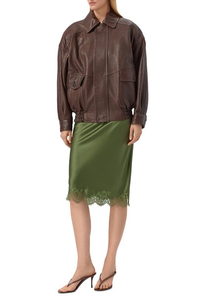 Атласная юбка SAINT LAURENT, арт. 863693/Y7G27, фото 2