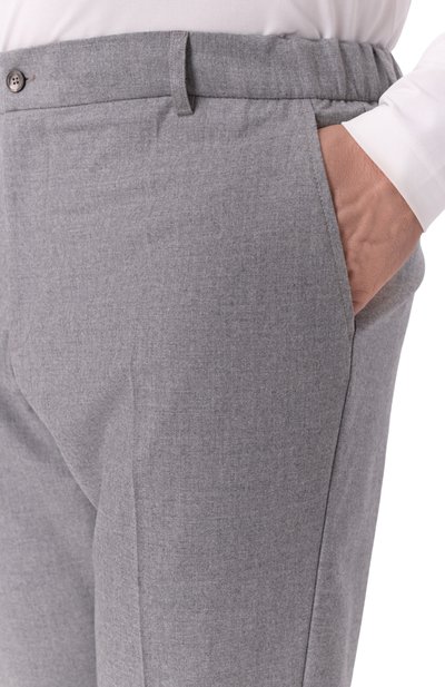 Кашемировые брюки MARCO PESCAROLO светло-серого цвета по цене 154000 руб., арт. MANU/5243/2, фото 5 Кашемировые брюки MARCO PESCAROLO, арт. MANU/5243/2, фото 5