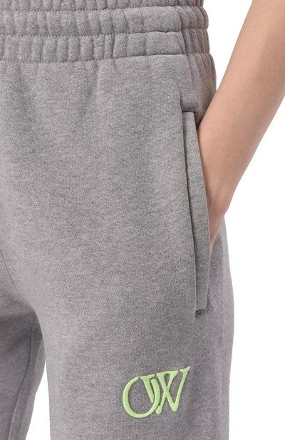 Хлопковые джоггеры OFF-WHITE, арт. 0WCH006S25FLE0010514, фото 5