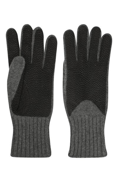 Кашемировые перчатки с отделкой из кожи LORO PIANA, арт. FAG4631, фото 2
