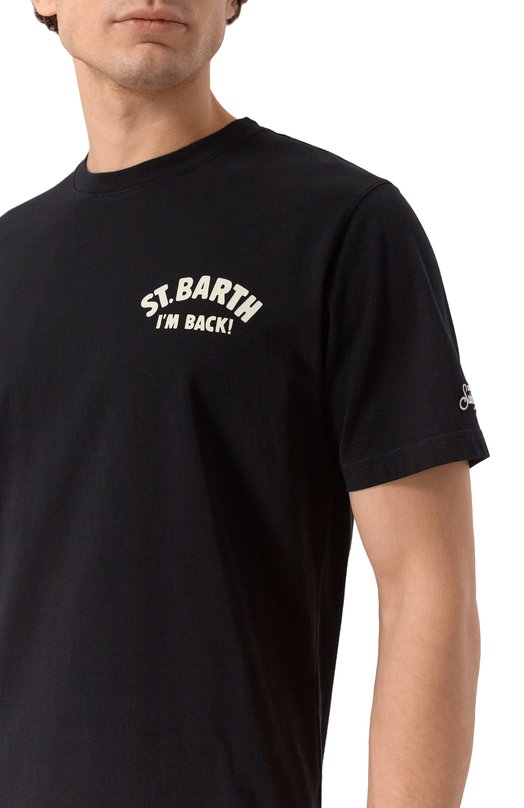 Хлопковая футболка MC2 Saint Barth ARN0001-03005I/ARN0TT Чёрный  ARN0001-03005I/ARN0TT Фото 5