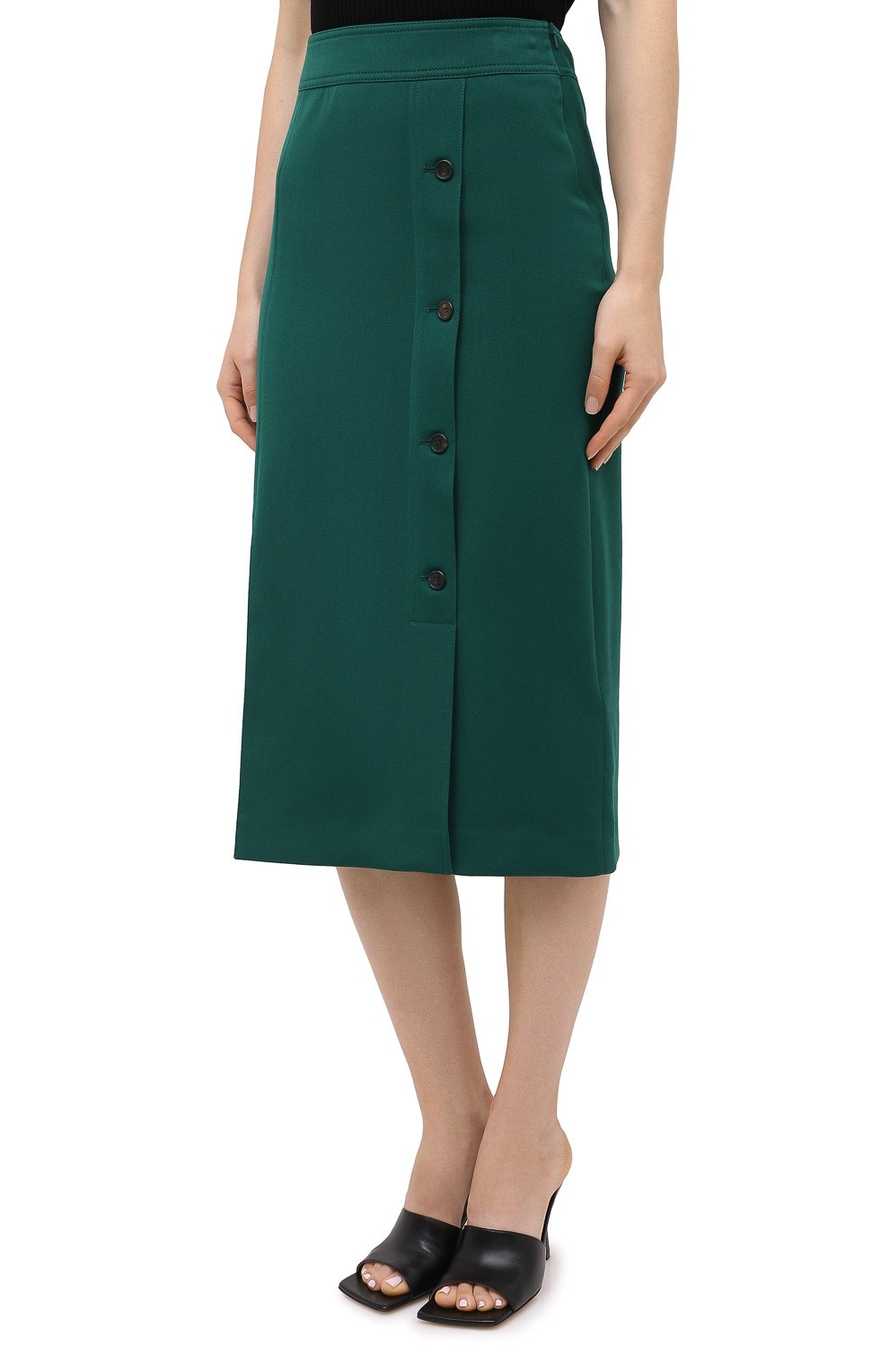 Юбка VICTORIA, VICTORIA BECKHAM зеленого цвета по цене 27900 руб., арт. 2420WSK001785A, фото 3 Юбка VICTORIA, VICTORIA BECKHAM, арт. 2420WSK001785A, фото 3