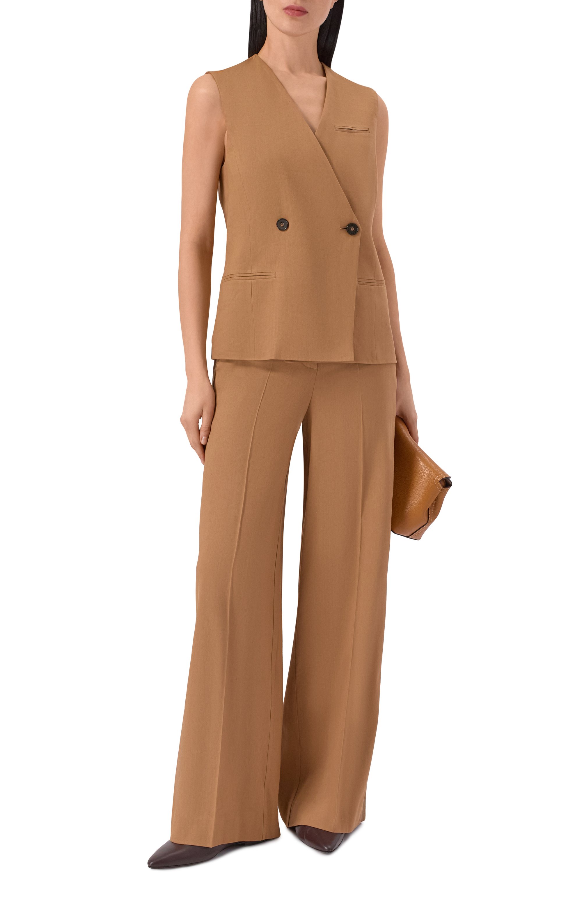 Жилет изо льна и вискозы LORENA ANTONIAZZI, арт. E2627GI03C/3347, фото 2