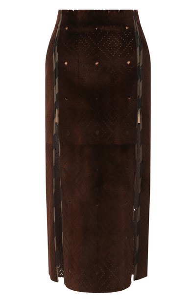 Женская юбка из меха норки FENDI, арт. FNA165 AMLT