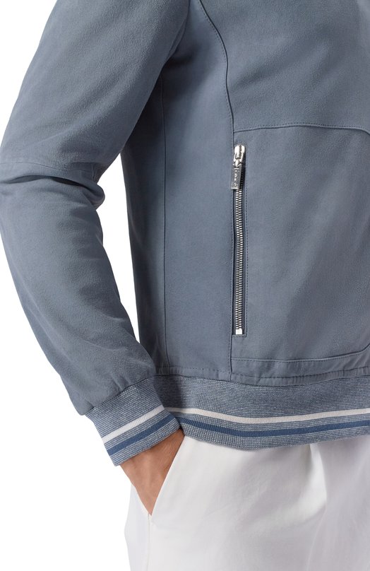 Замшевый бомбер Gimo's 6S20.1.053.52/PA Голубой  6S20.1.053.52/PA Фото 5