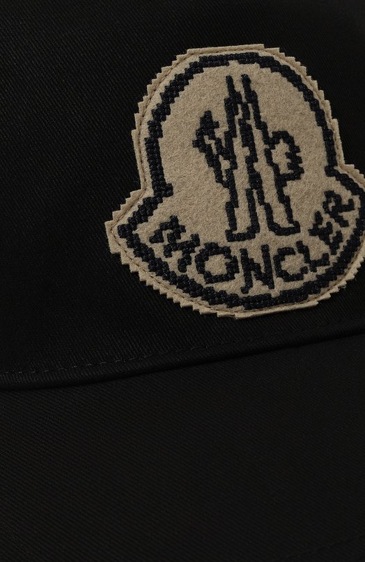 Хлопковая бейсболка Moncler 3B000-14-0U162 Чёрный  3B000-14-0U162 Фото 4