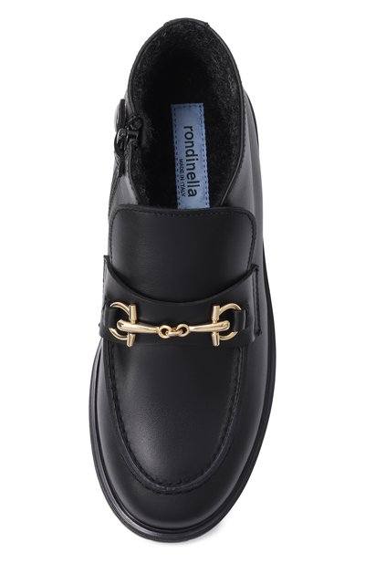 Кожаные ботинки RONDINELLA черного цвета по цене 25050 руб., арт. 12358 (A)/LEATHER_001, фото 4 Кожаные ботинки RONDINELLA, арт. 12358 (A)/LEATHER_001, фото 4