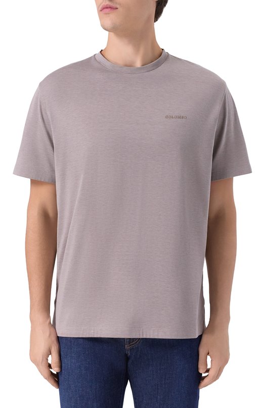 Футболка из шелка и хлопка Colombo TS00412/M0146-U Серый  TS00412/M0146-U Фото 3