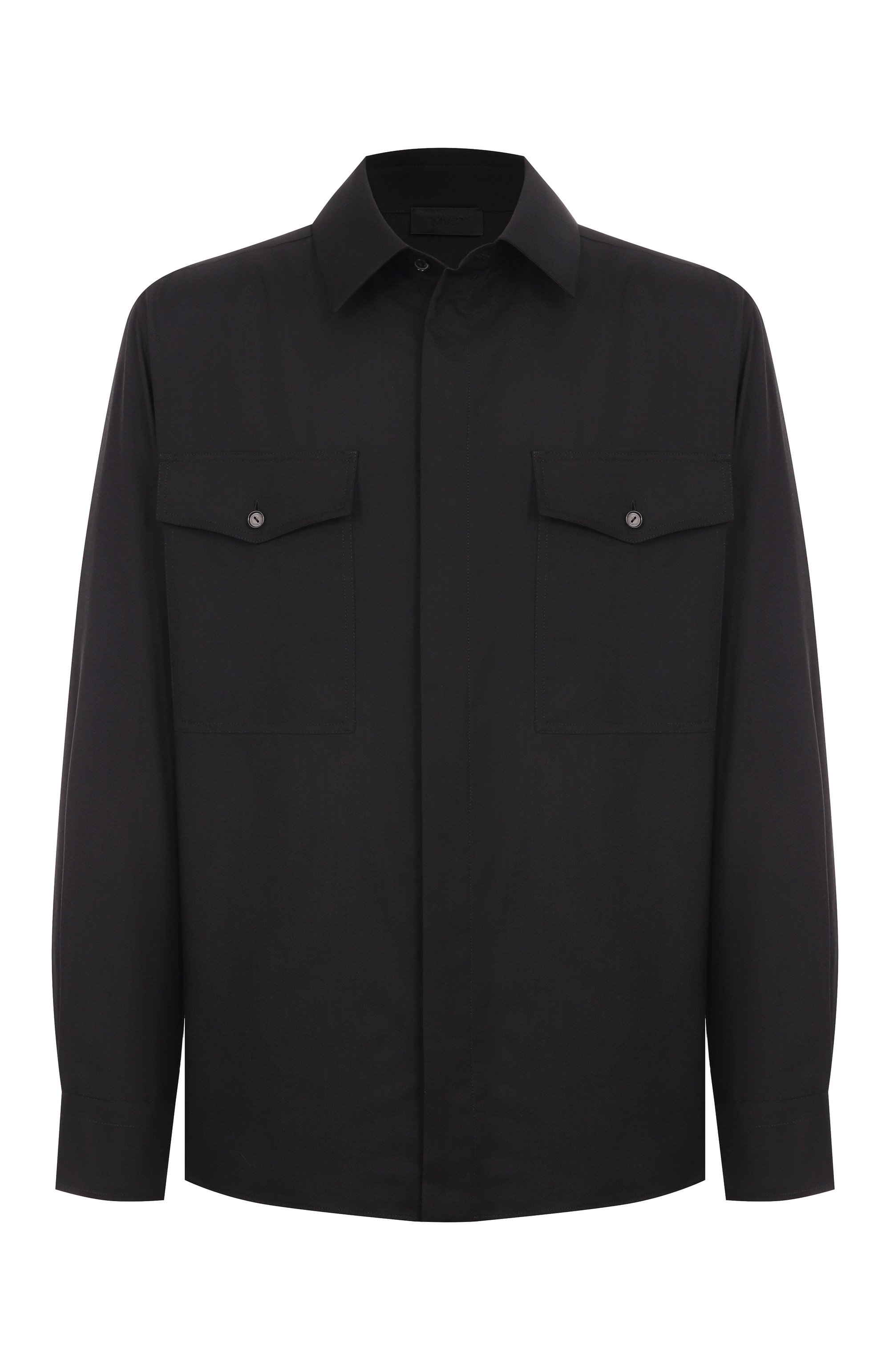 Кашемировая рубашка MVST черного цвета по цене 199500 руб., арт. M25.1PM.B007, фото 1 Кашемировая рубашка MVST, арт. M25.1PM.B007, фото 1