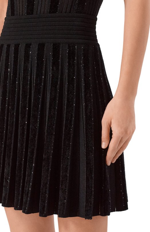 Юбка из вискозы Balmain GF1LBB36/KJ37 Чёрный  GF1LBB36/KJ37 Фото 5