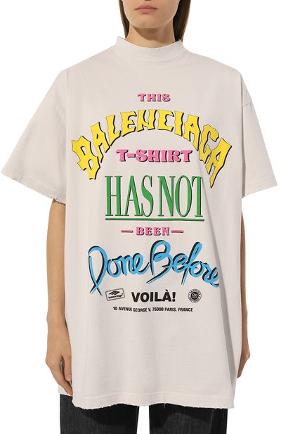 Хлопковая футболка BALENCIAGA, арт. 787349/TQVW4, фото 3