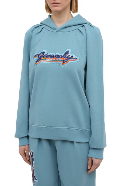 Хлопковое худи GIVENCHY голубого цвета по цене 81850 руб., арт. BWJ01U3Z4V, фото 3 Хлопковое худи GIVENCHY, арт. BWJ01U3Z4V, фото 3
