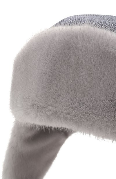 Кашемировая шапка-ушанка бруклин с мехом норки FURLAND, арт. 0130910010036600093, фото 3