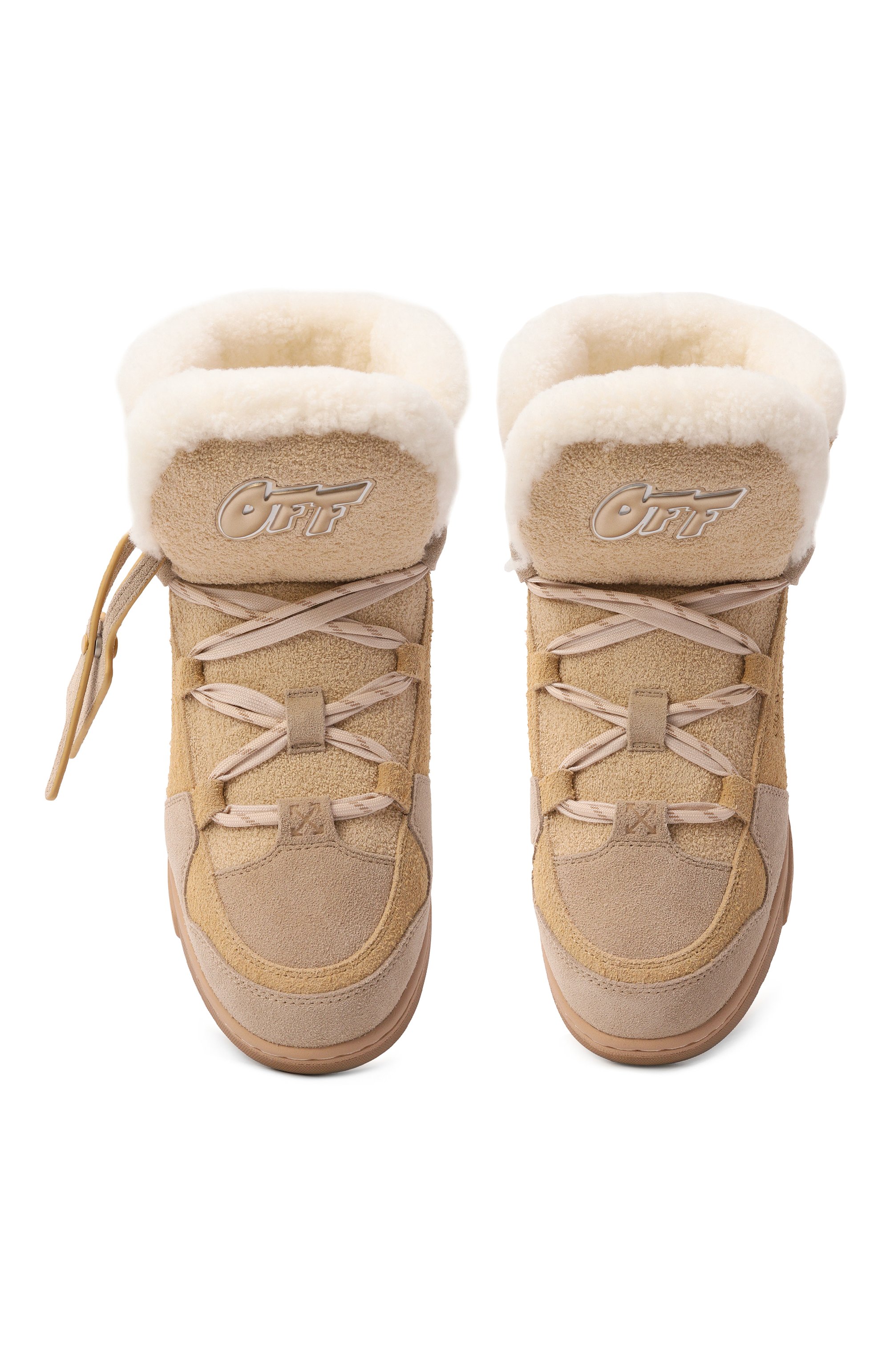 Комбинированные ботинки OFF-WHITE, арт. 0WIY001F25LEA0011011, фото 6