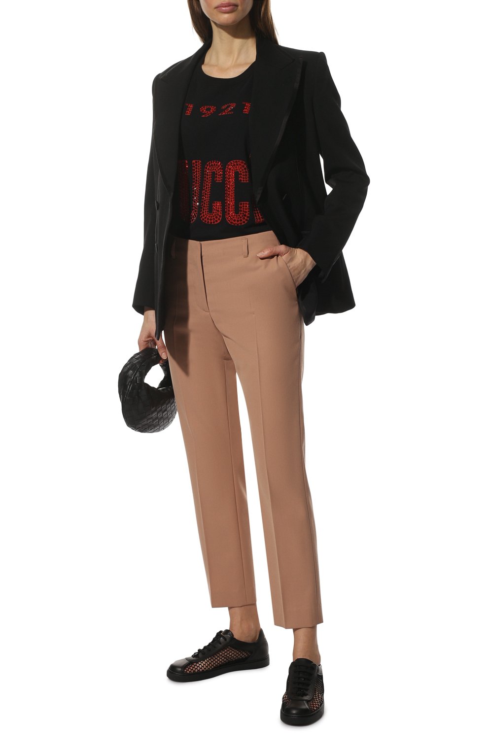 Хлопковая футболка GUCCI черного цвета по цене 83800 руб., арт. 615044/XJD3H, фото 2 Хлопковая футболка GUCCI, арт. 615044/XJD3H, фото 2