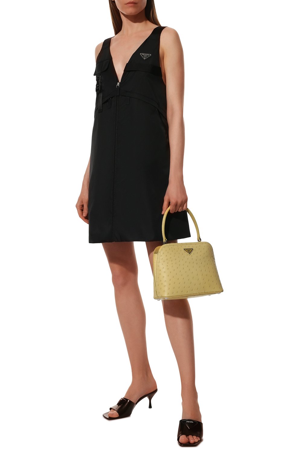 Сумка из кожи страуса PRADA желтого цвета по цене 850000 руб., арт. 1BA311-130-F068X-OOY, фото 7 Сумка из кожи страуса PRADA, арт. 1BA311-130-F068X-OOY, фото 7