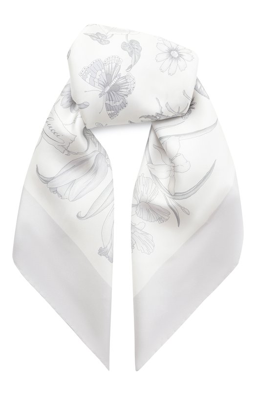 Хлопковый платок Gucci 824446/3G001 Серый 824446/3G001