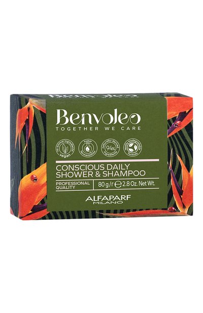 Женский твёрдый шампунь для волос и тела conscious daily show&amp;shamp (80g) ALFAPARF MILANO PROFESSIONAL, арт. 23802